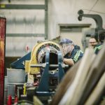 Billings MT, Cyliner Shop Employee working on shaft repair