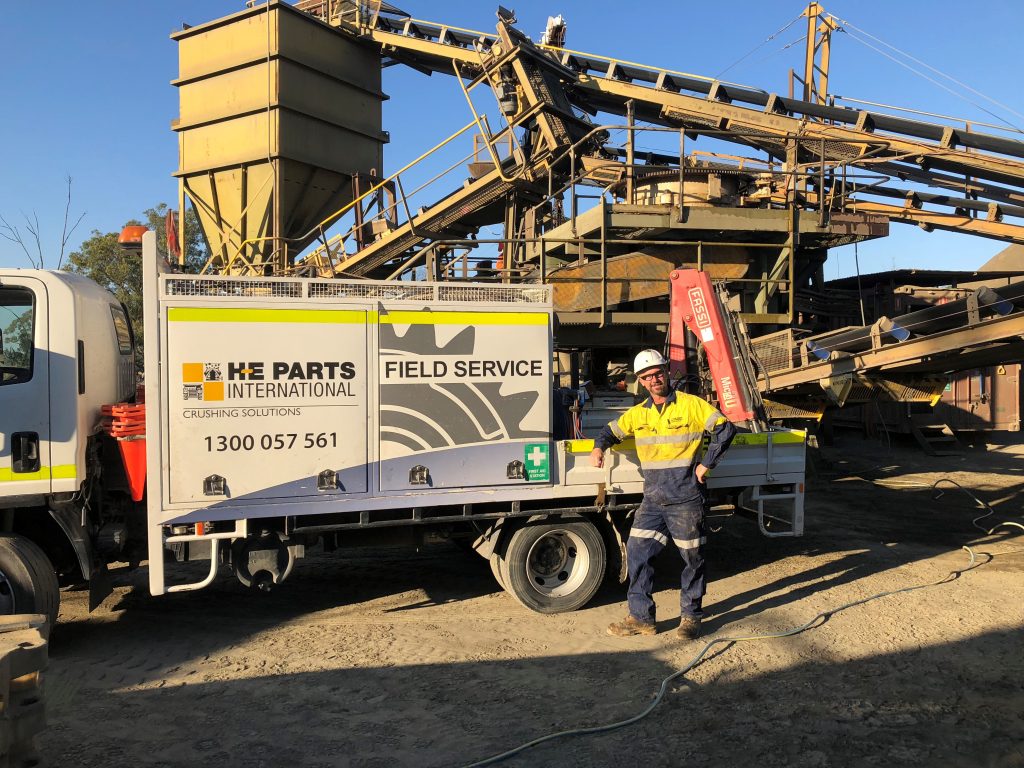H-E Parts on site service crushing mineral processing 