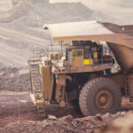 Mining haul truck operating on mine site