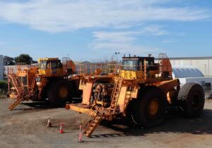 Haul Trucks in Laydown